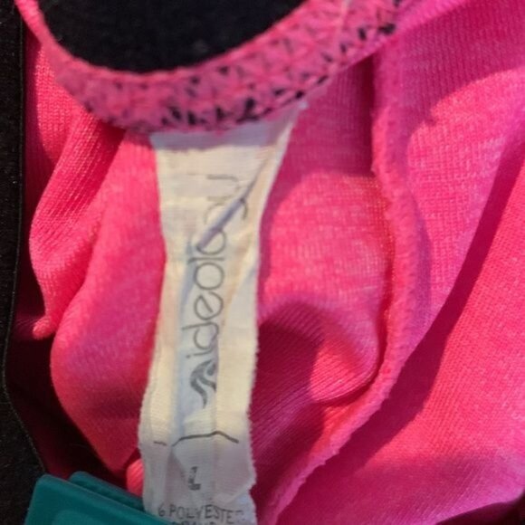 Ideology Womens Pink Athletic Shorts W/ Black Trim Size 6 Polyester - Picture 2 of 6